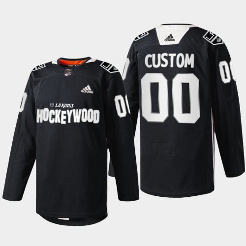 Los Angeles Kings Custom #00 Wood Black 2022 Jersey Warm-Up Los Angeles Kings Custom #00 Wood Black 2022 Jersey Warm-Up